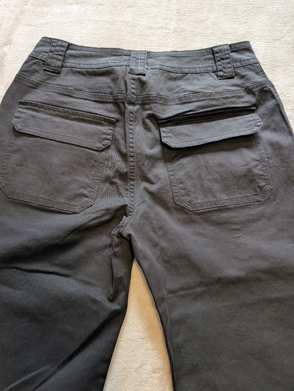 Flamingals Classic High-Rise Straight Leg Cargo Pants - Black NWT Small - Picture 8 of 9